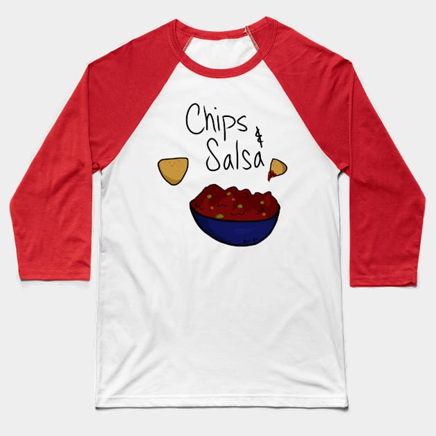 Chips & Salsa Baseball T-Shirt by dddaughters